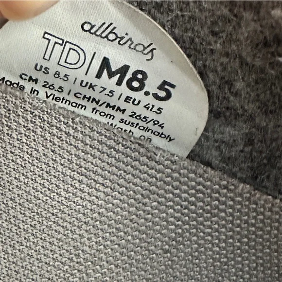 allbirds Men’s Tree Dasher Size 8.5 Light Gray - Picture 4 of 8